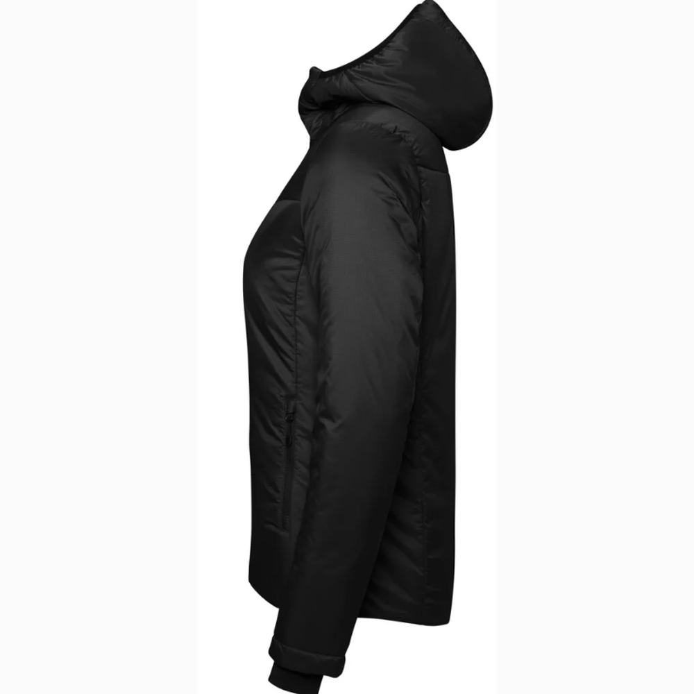 Hakro Kapuzen-Thermo-Loftjacke Damen, Schwarz