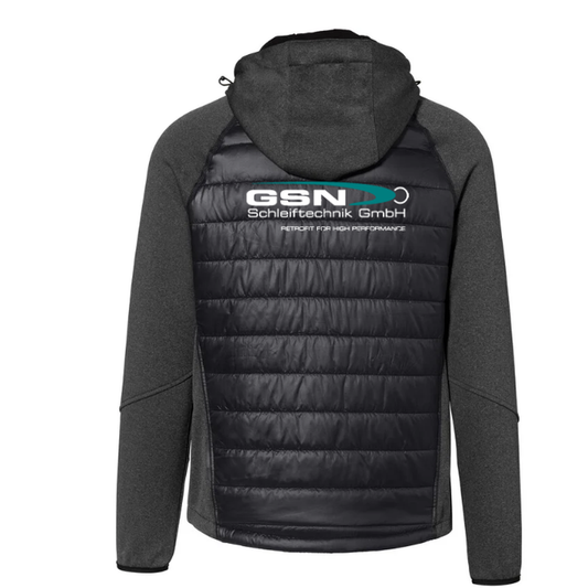 Hakro Kapuzen-Hybridjacke Herren, tinte