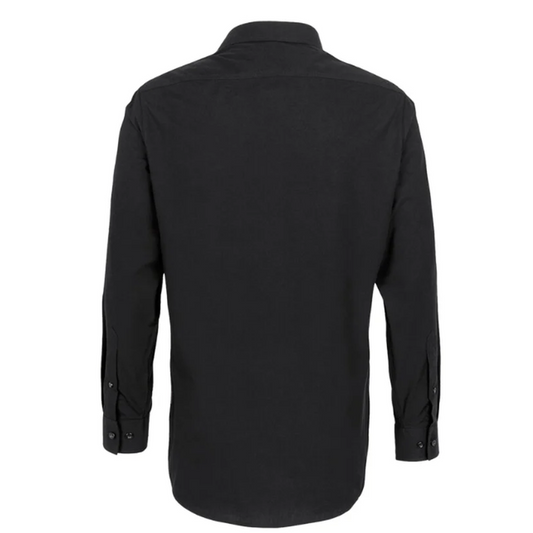 Hakro Hemd Mikralinar Comfort, Schwarz 123