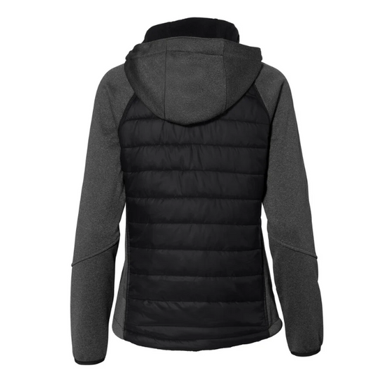 Hakro Kapuzen-Hybridjacke Contrast Damen, Schwarz