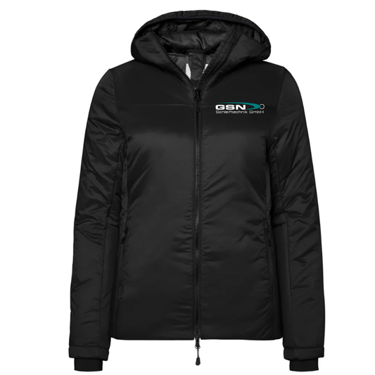 Hakro Kapuzen-Thermo-Loftjacke Damen, Schwarz