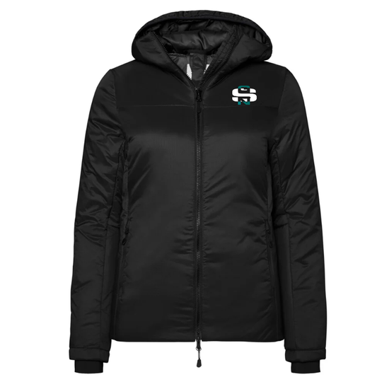 Hakro Kapuzen-Thermo-Loftjacke Damen, Schwarz