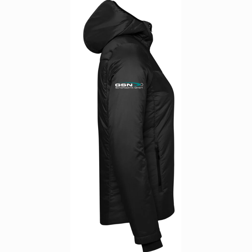 Hakro Kapuzen-Thermo-Loftjacke Damen, Schwarz