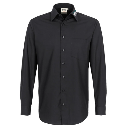 Hakro Hemd Mikralinar Comfort, Schwarz 123