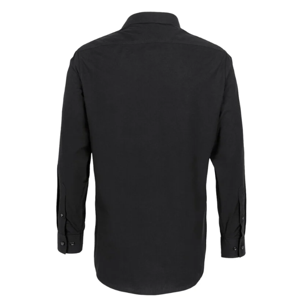 Hakro Hemd Mikralinar Comfort, Schwarz 123