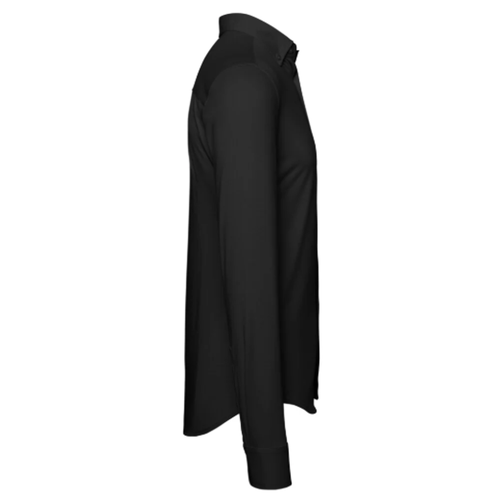 Hakro Hemd Natural Stretch Regular, Schwarz 130