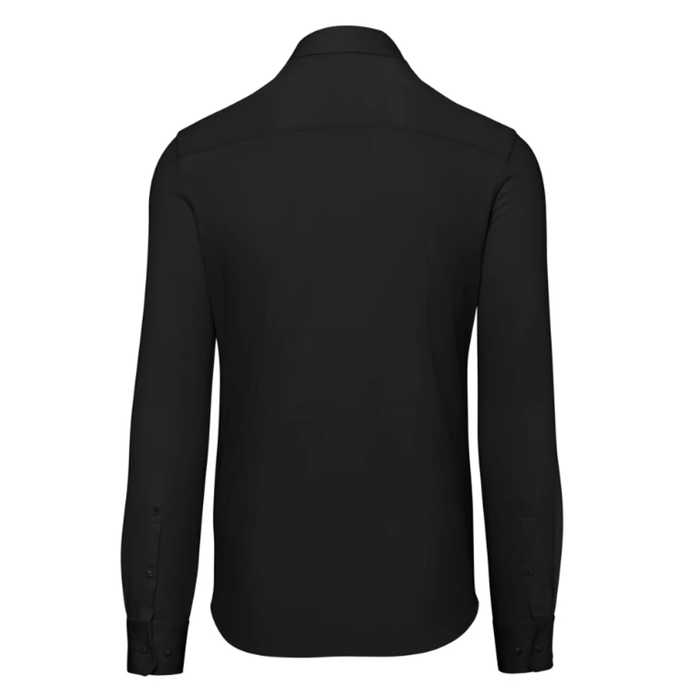 Hakro Hemd Natural Stretch Regular, Schwarz 130